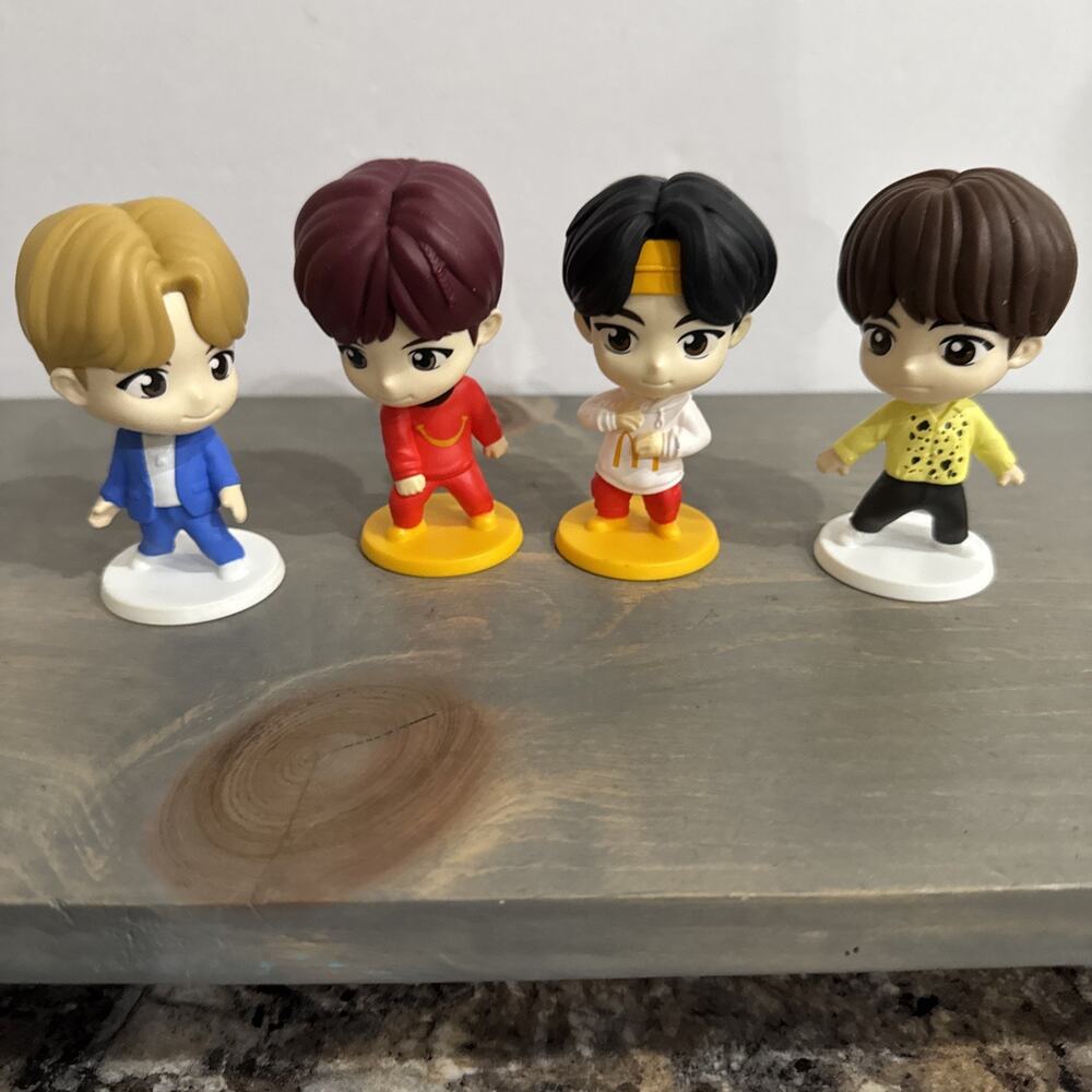McDonald's TinyTAN BTS Edition Happy Meal Toy Lot of 4